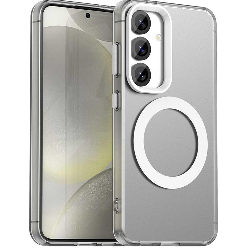 Transparent Case For Samsung Galaxy S25 Plus Case Galaxy S25 Magnetic Adsorption Wireless Charge Cover For Samsung S25 Plus Case