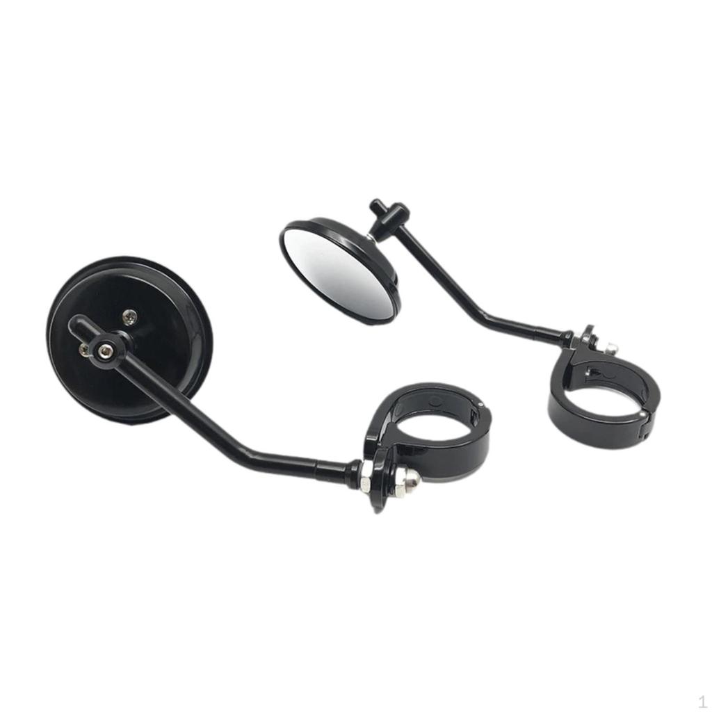 , Retro Clip on 38-41mm Fork Mount Side Mirror Motorcycle for Accessories Replacement