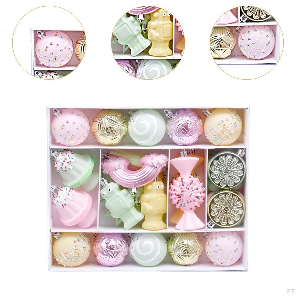 45 stk Julepynt til å henge på juletreet, Dekorative kuler til bursdag