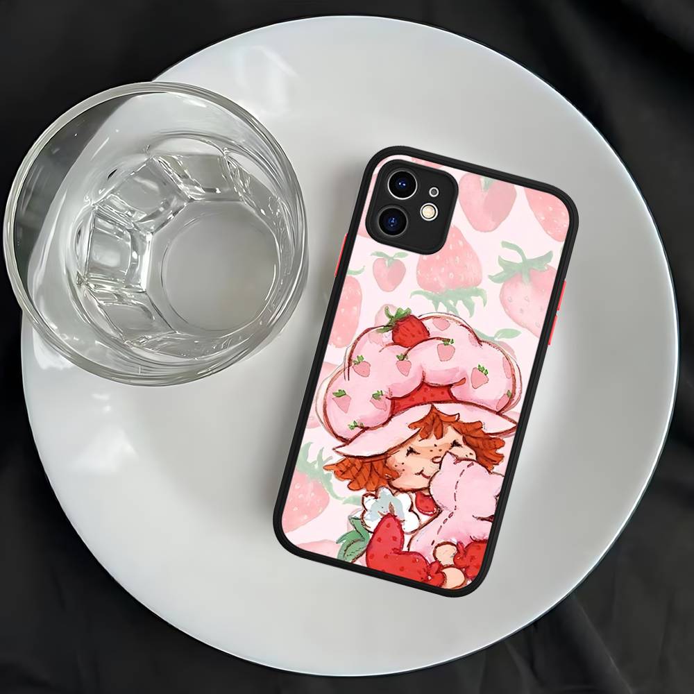 S-Strawberry S-Shortcake Phone Case For iPhone 16 15 14 13 12 11 Pro Max 7 8 6 6s Plus Matte Cover
