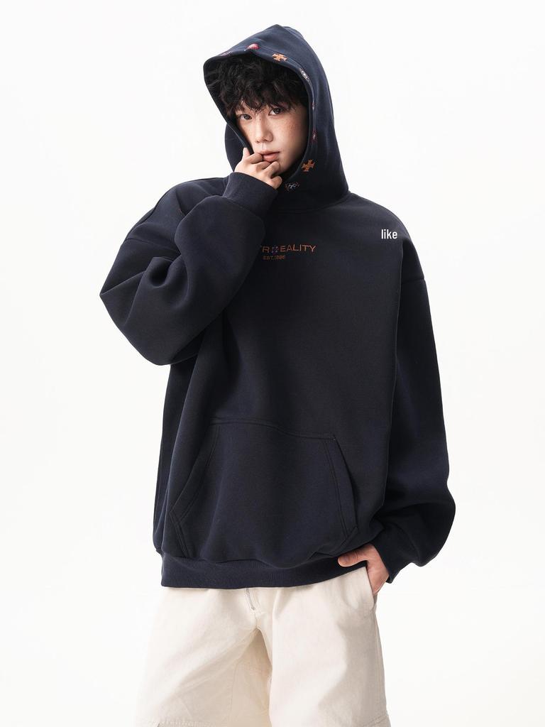 500g Unisex Ethnic Embroidered Hoodie - Autumn Long Sleeve Street Style
