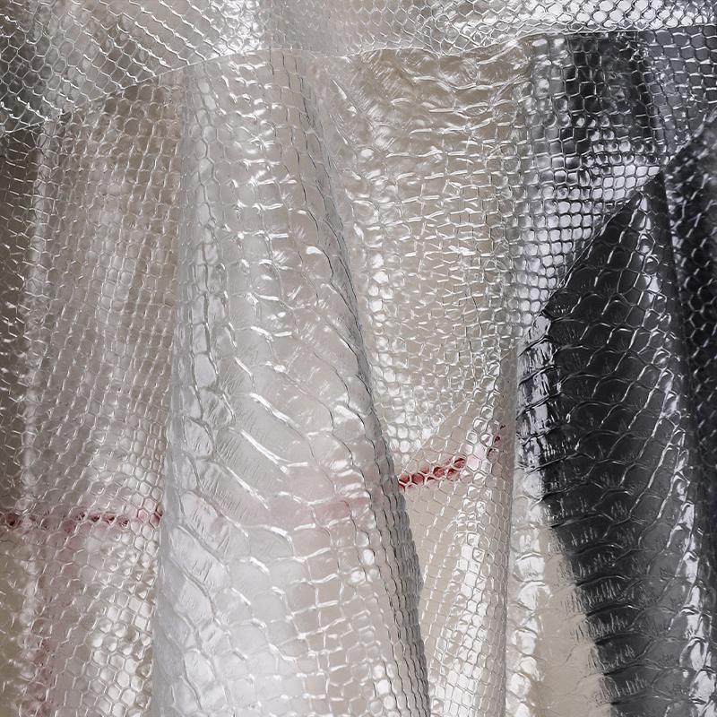 

Узор из змеиной кожи, полупрозрачная ткань ТПУ, матовая водонепроницаемая пленка, дизайнерская ткань, сделай сам, пошив одежды, плаща, сумки, декор 50x130cm