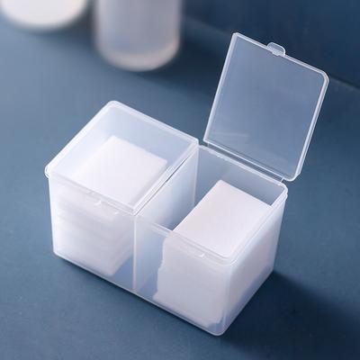 2Grids Nail Storage Box, Nail Polish Remover Pad Storage Container, Cosmetic Storage Box Organizer, Cotton Film Box, Suitable F