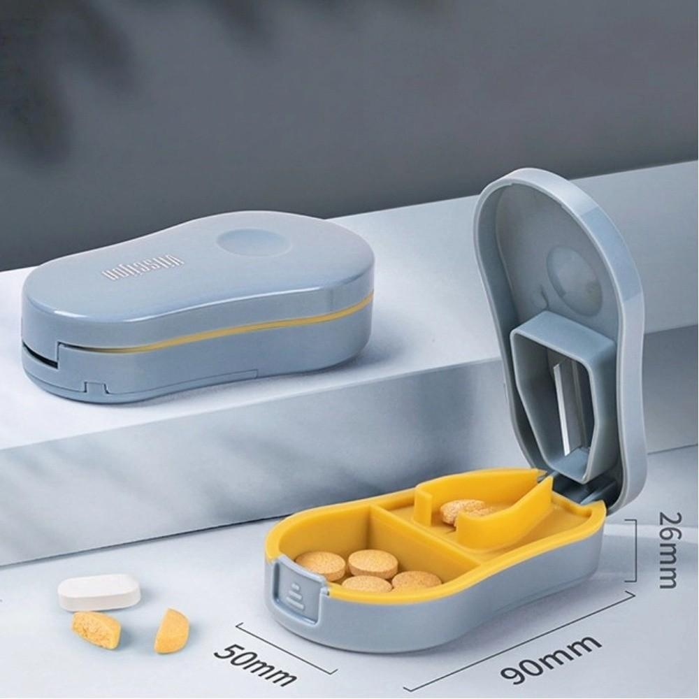 Invisible Storage Tablet Storage Box Plastic Pill Divider Case Portable Mini Pill Cutter  Daily Use