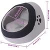 VidaXL Lit pour chats Gris et noir L
