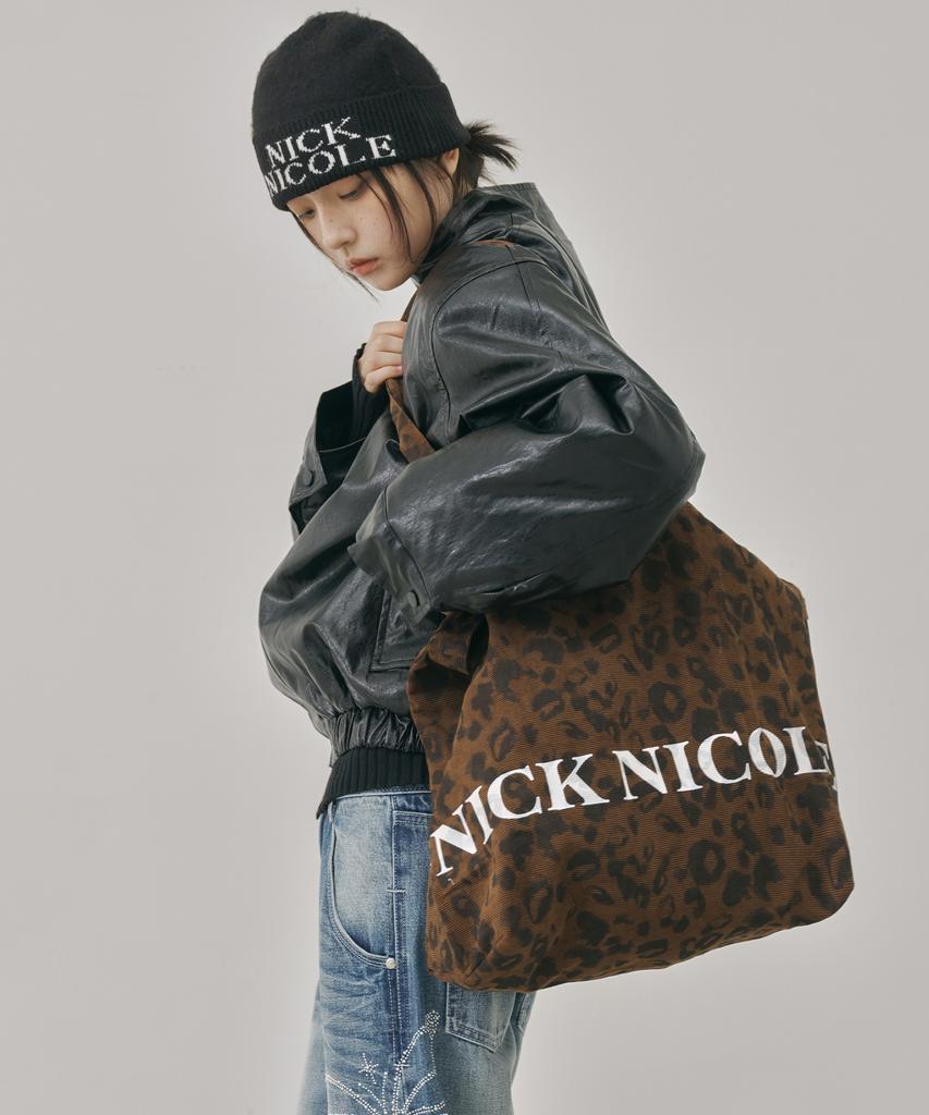 Nick&Nicole Leopard Twoway Corduroy Ecobag_Brown