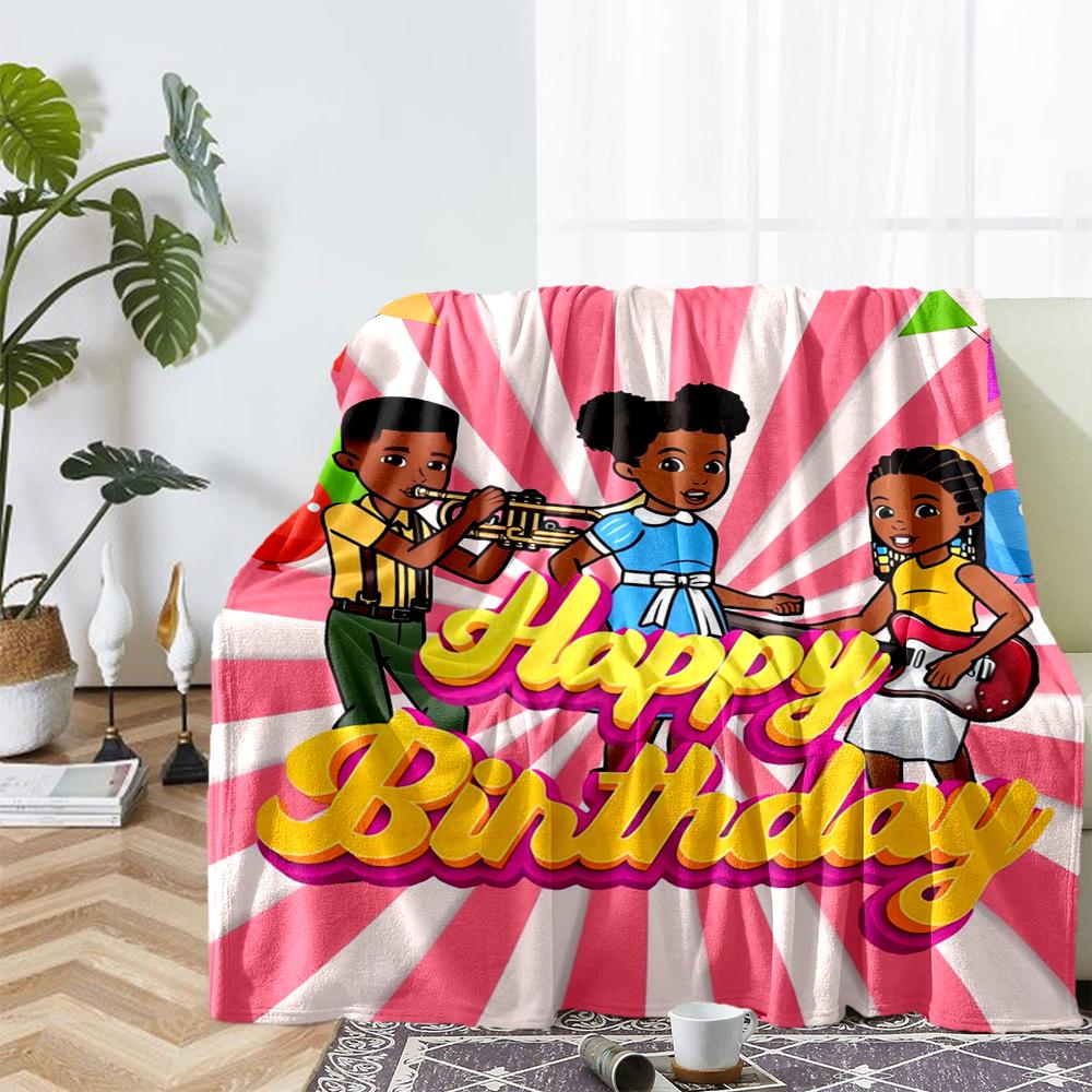 Gracie's Corner Theme Printed Blanket - Perfect for Couch, Bed, Travel & Outdoor Use | Machine Washable, Cozy & Durable.