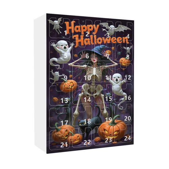 Horror Halloween Advent Calendar Versatile Festive Party 24 Days of Spooky Countdown Pendant Holiday Gifts for Boys Girls