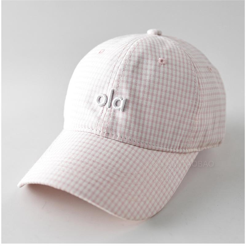 Fashion Hat Simple plaid three-dimensional letters for men and women couples baseball cap Casual versatile sunshade soft top Spring cap