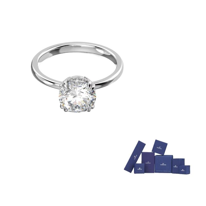 Swarovski Stilla cocktail ring 52-Original brand box белый