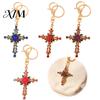 Sparkling Key Ring Retro Rhinestone Rose Keychain, Golden Plated Alloy for Zinc Keychain Men Women, Pendant Handbags Backpacks Decoration Holder