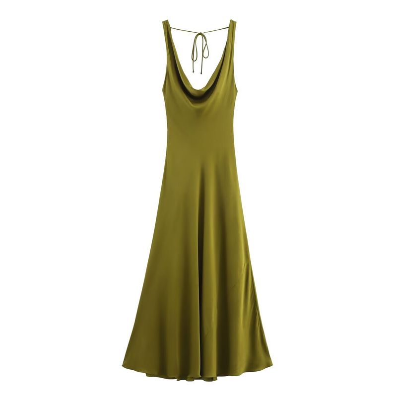 Sexy Women Dress Summer Slvessless Backless Red Green Dress Summer