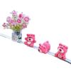 Car ornament cute strawberry bear central control screen decompression little doll car interior decoration new internet famous