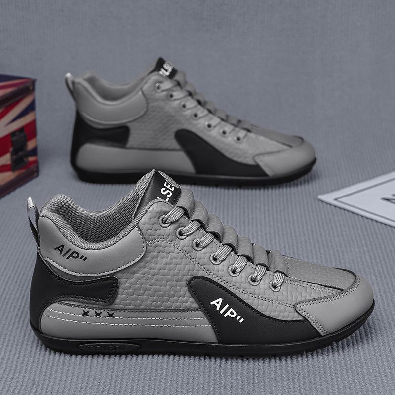 Autumn new leather casual board shoes driving shoes Forrest Gump sneakers