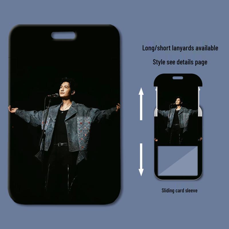 Chen Chusheng Sliding Plastic Card Holder for Student ID, Meal Card, Name Badge, Work ID, and Bus Access.