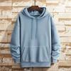 Felpa con cappuccio unisex in velluto plus a vestibilità ampia - Stile coreano primavera/autunno, tinta unita