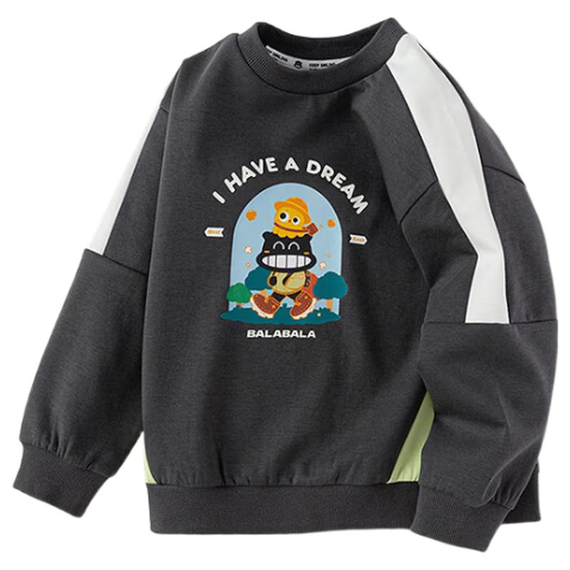 Balabala Boys  Cartoon Color Block Sweatshirt 90