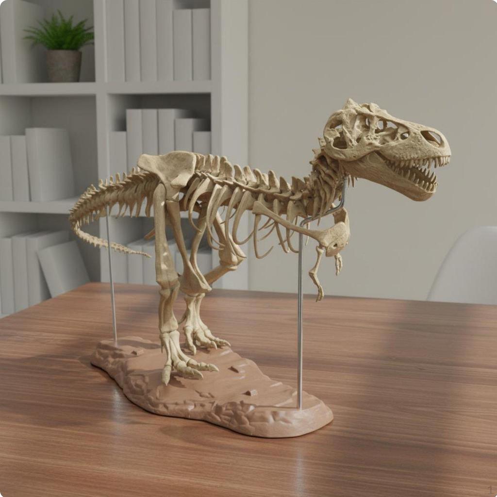 3D Dinosaur Skeleton Model Large Size Tyrannosaurus Rex Bone Assembly