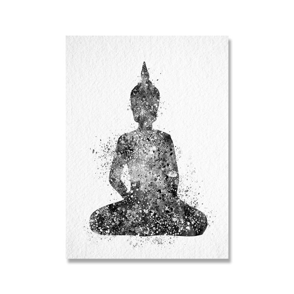 Meditasjon Lerret Maleri Abstrakt Buddha Yoga Kunst Motiverende sitat Plakat Buddhisme Print Plakat For Stue Hjem Innredning