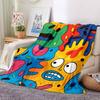 1pc Colorful Cartoon Pattern Blanket Warm, Cozy, And Soft, Suitable for Sofas, Beds, Cars, And Office Use.Perfect for Camping And Travel, Making It a