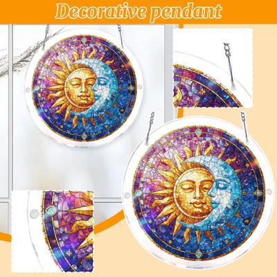 Acrylic Puzzle Window Hanging, Colorful Sunrise Sun Catchers Panel SunCatchers Puzzles Decor For Birthday Women, Men, Wife, Aunt, And Mom