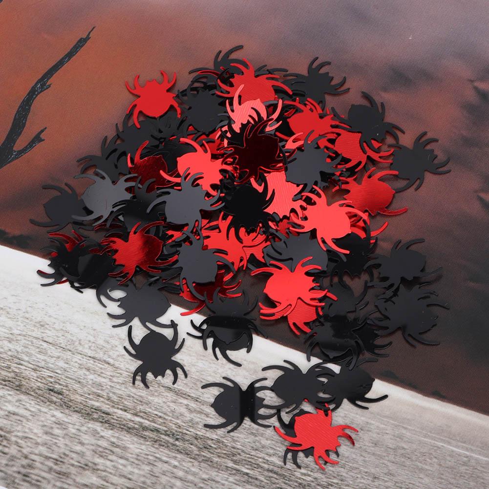 Halloween Party Confetti Holiday Decorative 60g PVC Confetti(Black Spider+Red Spider)
