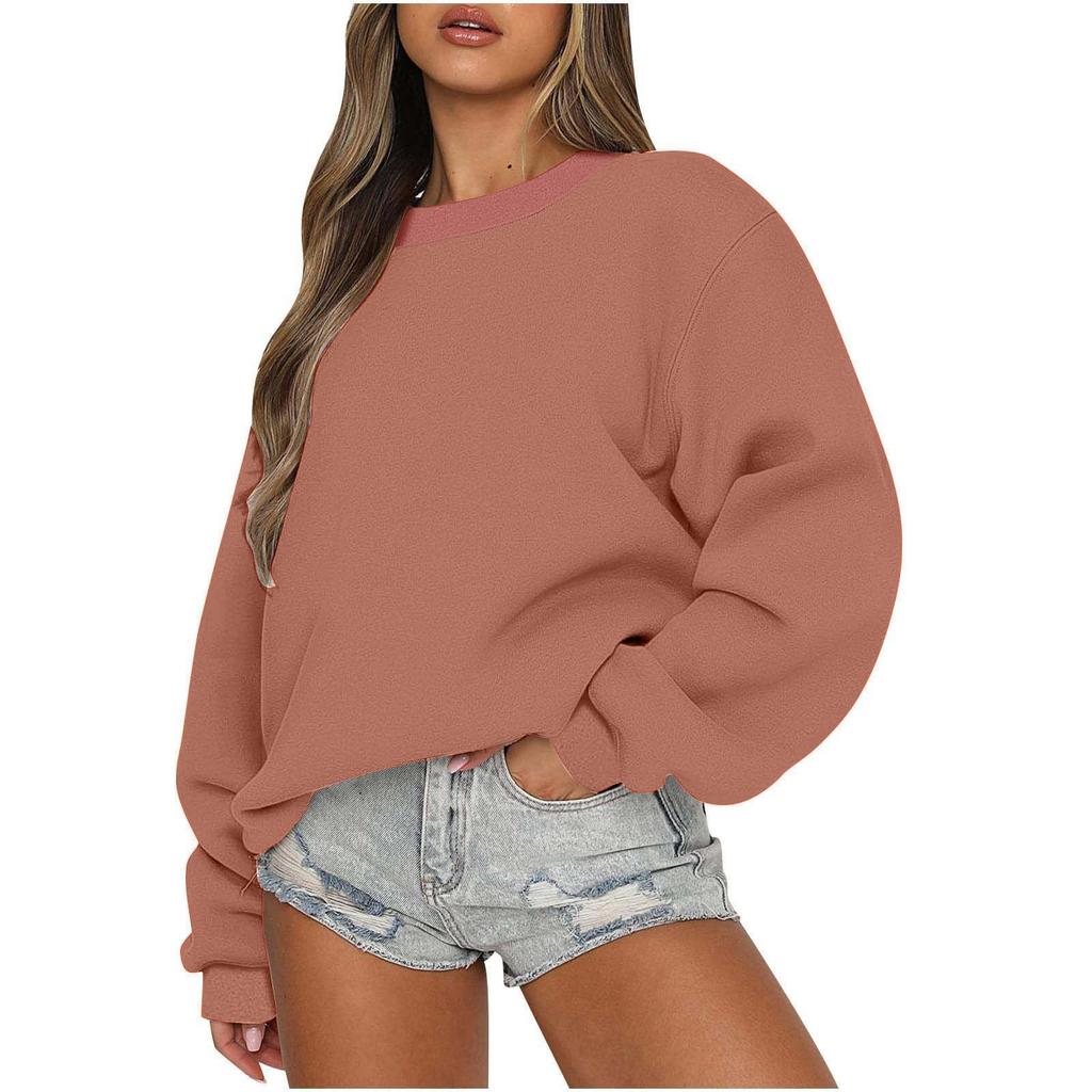 Women's Fashion Long Sleeve Neck Sweatshirt for Casual Everyday Wear