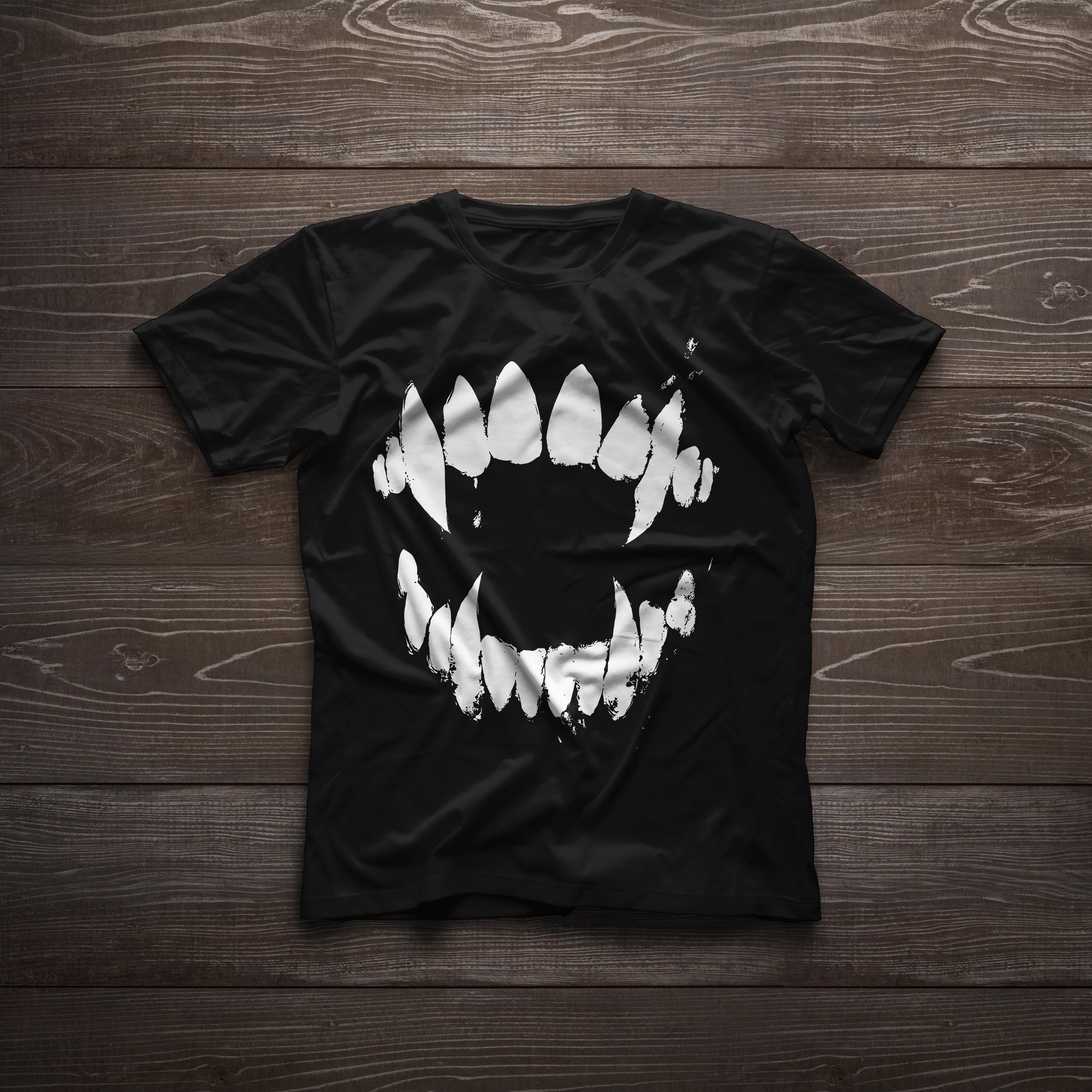 

Vampire Tooth Pattern Tshirt Summer New Mens Tshirt Casual Fashion Tshirt 4XL