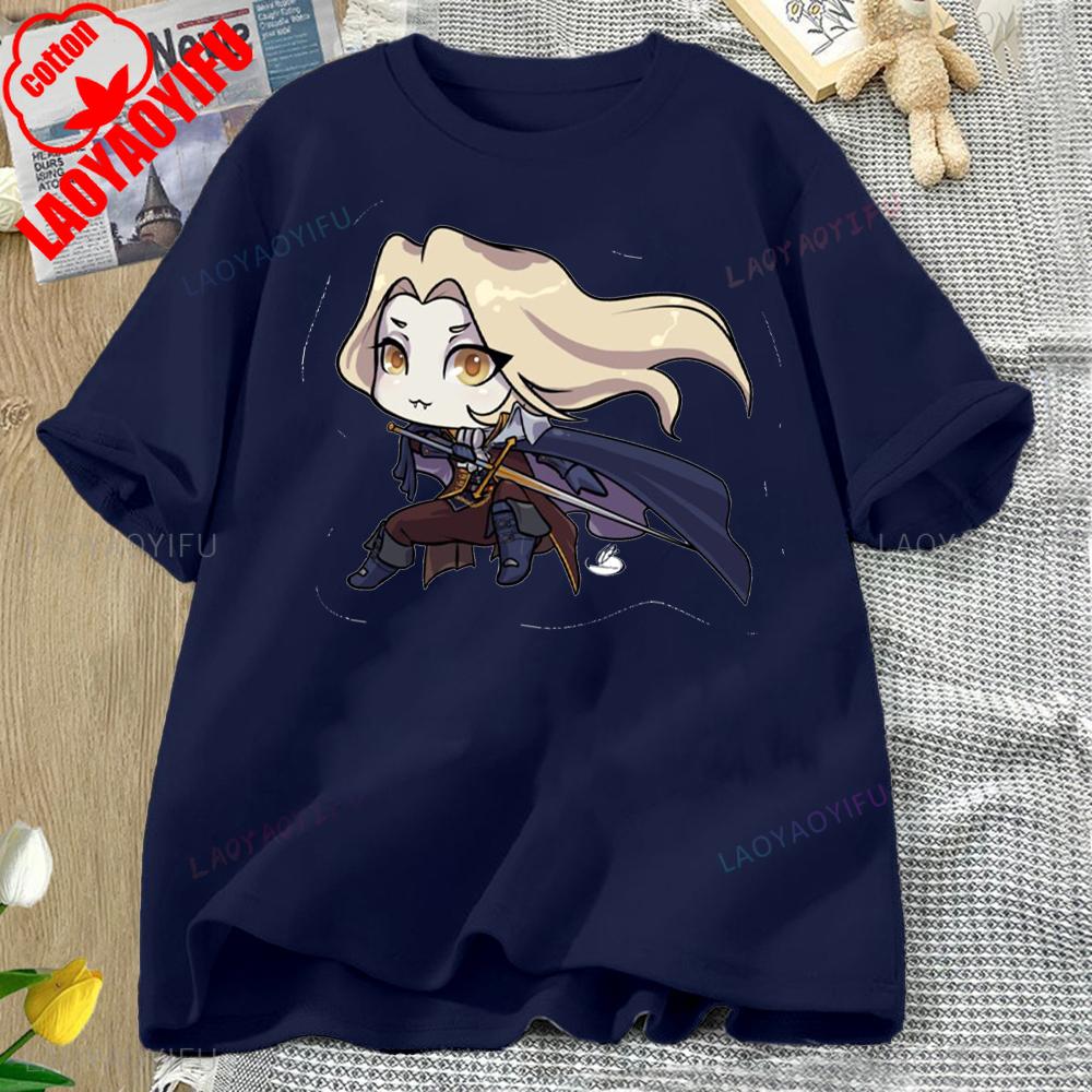 Castlevania Alucard Carmilla Printed T-shirt Tops Castlevania Alucard Street Fashion Hip Hop Casual Comfortable Personality
