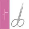 Stainless Steel Eyebrow, Nose, and Beauty Scissors with Round, Curved, and Pointed Heads