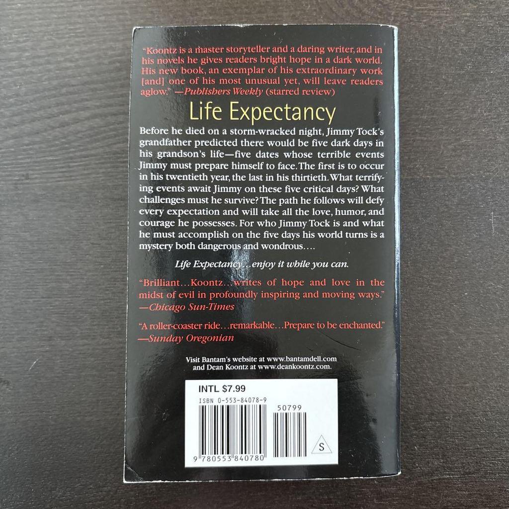 [USED] Life Expectancy DEAN KOONTZ Books