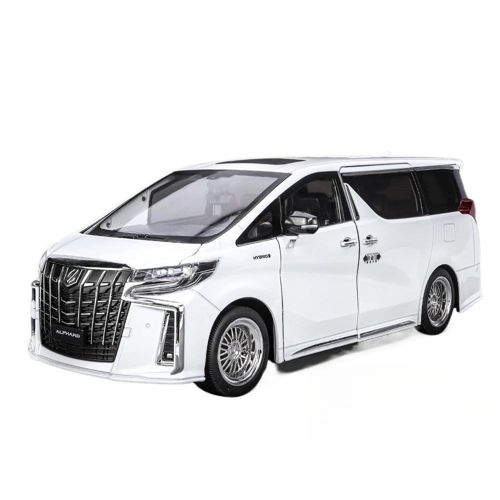 

Масштаб 1/18 Toyota Alphard MPV Большой размер Сплав Модель автомобиля Литой металл Игрушечные транспортные средства Модель автомобиля Симуляция Звук и свет Детский подарок белый