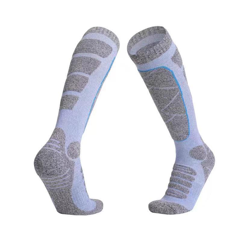 Unisex Quick-Dry Wool Ski Socks for Children and Adults - Warm, Long, and Ideal for Outdoor Sports