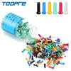 50pcs Aluminum Bicycle Cable End Caps Multiple Colors Brake Shift Derailleur Cable Tips Bike Line Core Caps for MTB Road Bike
