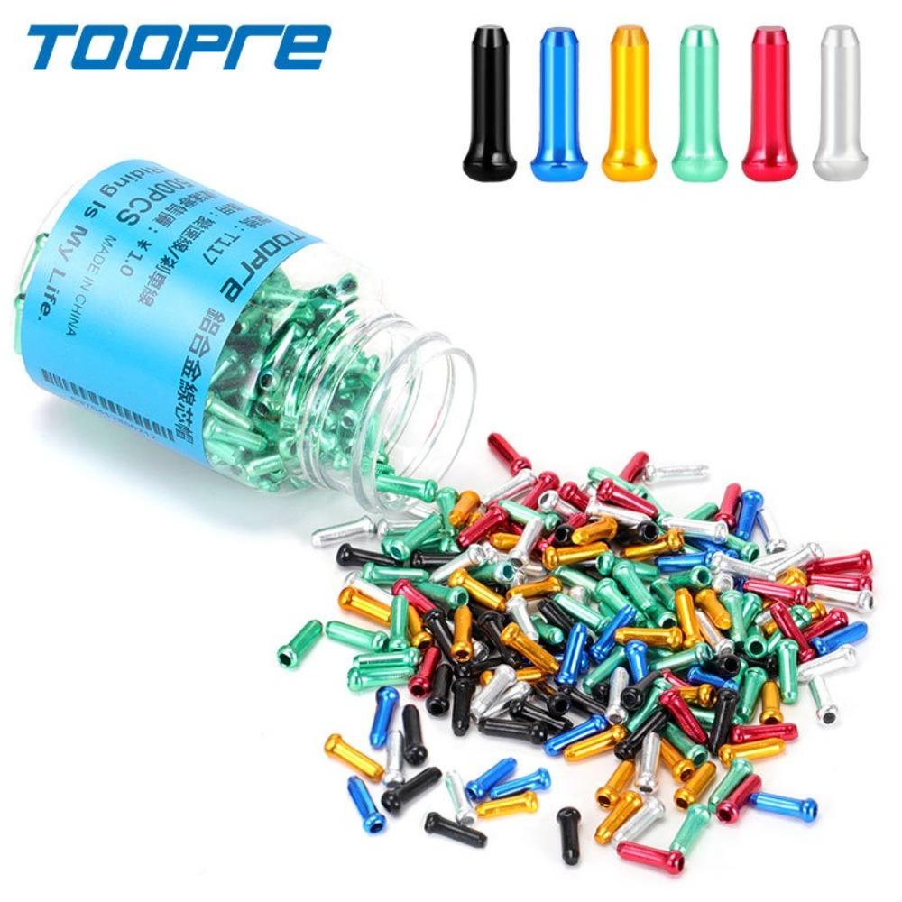 50pcs Aluminum Bicycle Cable End Caps Multiple Colors Brake Shift Derailleur Cable Tips Bike Line Core Caps for MTB Road Bike