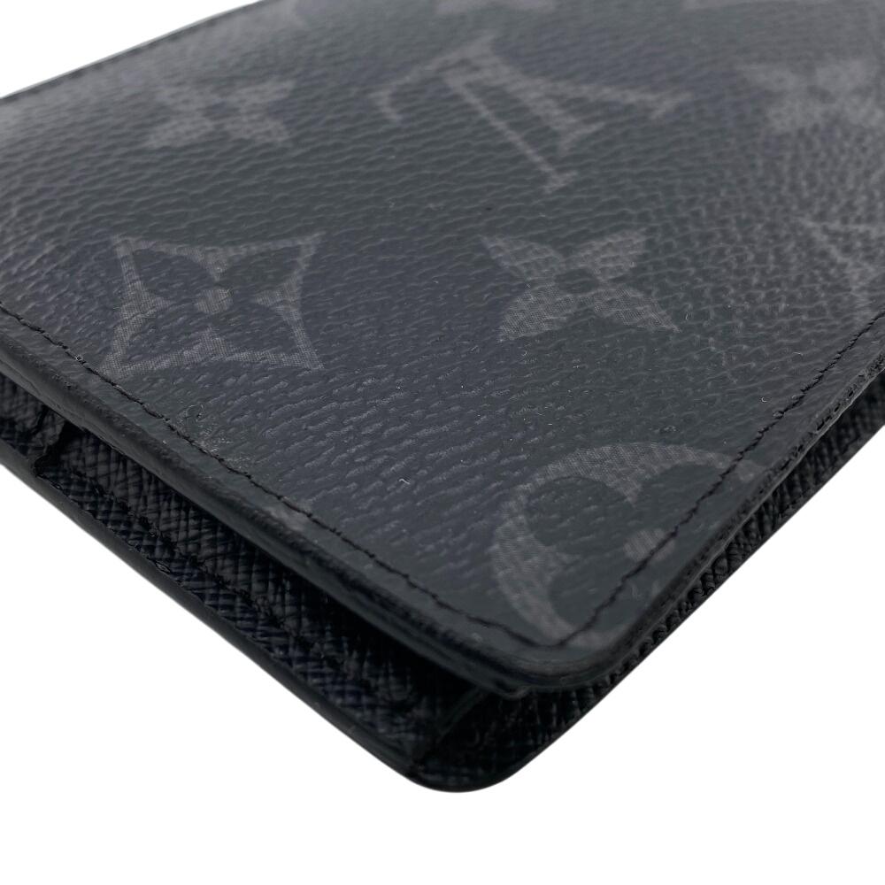 LOUIS VUITTON M62294 Bill Compartment Monogram Eclipse Portefeuille Slender Bifold Wallet black Monogram Eclipse mens Used
