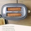 Nordic Grille Pain 2 Fentes, Tranches Larges, 6 Niveaux De Dorage, Décongélation Briebe TA1166GRY 870W Gris 03981