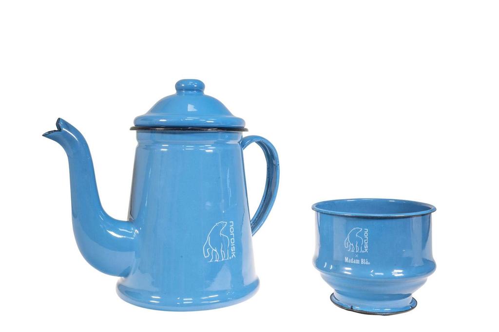 NORDISK Outdoor Camping Enamel Madam Blue Coffee Pot Bla Sky Blue Japanese 119092 (Madam Coffee) 1.5L [Genuine Product]