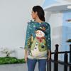 3/4 Sleeve Shirts For Women Print Christmas Tees Blouses Casual Plus Size Basic Tops Pullover