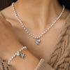 Stainless Steel Shell Starfish Pearl Pendant Necklace Set For Women Fashion Gold Color Clavicle Chain Waterproof Jewelry Gifts