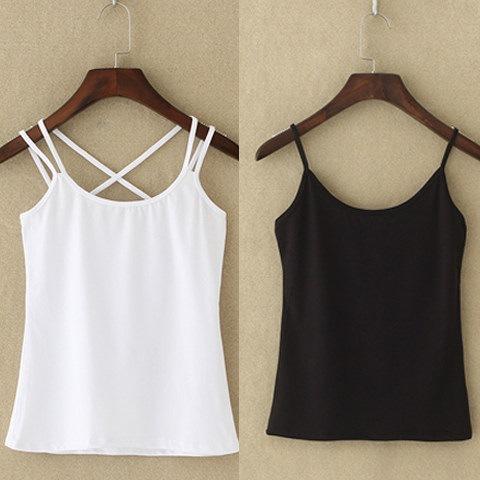 Sling Vest Women's Underwear Internet Celebrity Large Size Outside Wear Versatile Inside - Piece Student Thin Belt Bottoming Shirt
