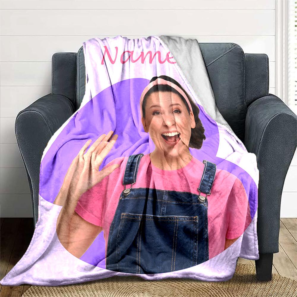 Customizable Ms Rachel4 Throw Blanket – Personalized Name, All-Season Cozy Snug Blanket, Machine Washable, Personalized Blanket