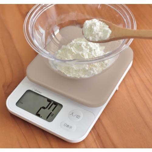 Dretec Digital Kitchen Scale Boulanger 2kg KS-729BE Beige with Washable Silicone Cover