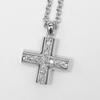 BVLGARI Greek Cross Necklace K18 white gold/diamond 8.87g Women Used