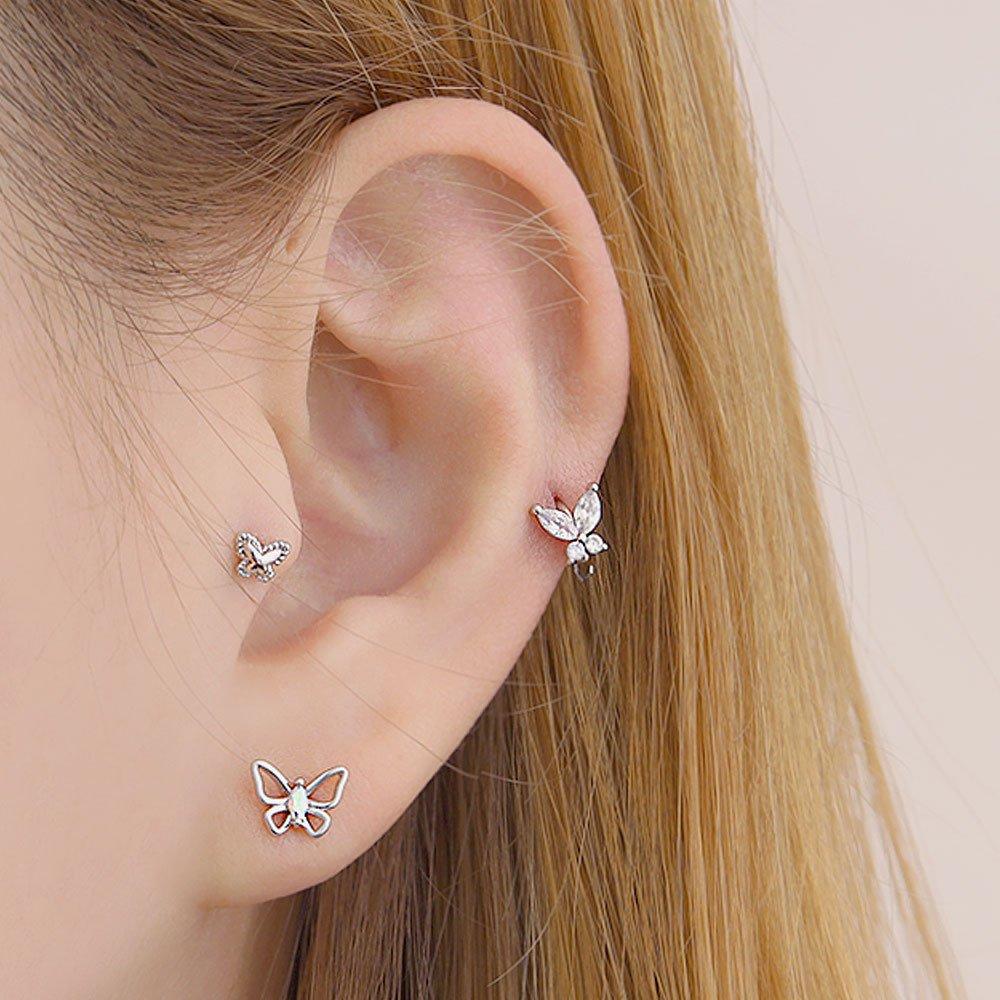 (1+1) Fashion Butterfly Piercing One Side Sale