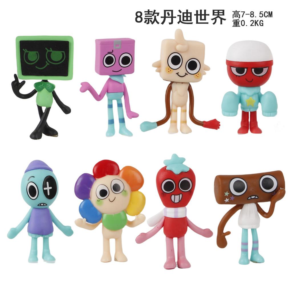 Amazing World Dandy Rhythm Box Pvc Characters Collection Of 8 Figurines Colorful