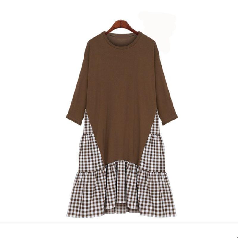 European Dress Loose Dress Fake Two-Piece