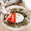 Feyenoord Round Area Rug,Carpet Rug for Living Room Bedroom Sofa Playroom Decor,Non-slip Floor Mat