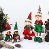 Stretchable Elf Boy Doll Christmas Decoration - Red & Green Sitting or Standing Display