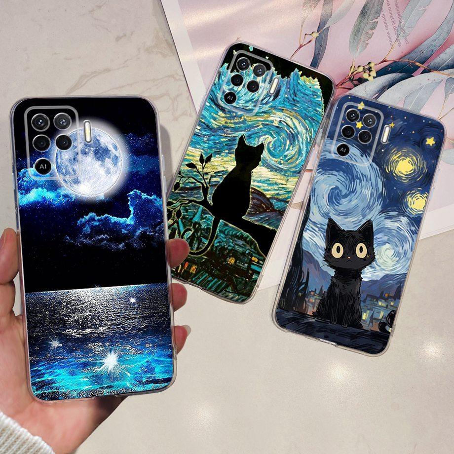 Für Oppo Reno5 Lite 5 Lite Handyhülle Weiches TPU Silikon Fundas Oppo A94 4G 5G Hülle Drachen Marmor Luxus Girly Malerei Capa